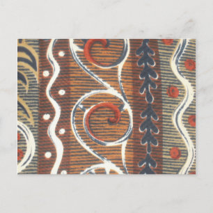 Vintage afrikanischer Motiv-Kunstprint Postkarte