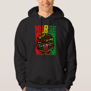 Vintage Afro Krankenschwester Black History Month Hoodie