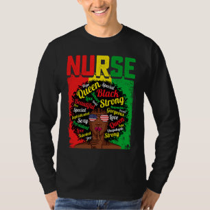 Vintage Afro Krankenschwester Black History Month T-Shirt
