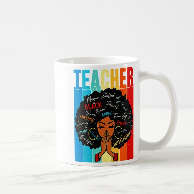 Vintage Afro Schwarzer Geschichtsmonat Afroamerika Kaffeetasse (Rechts)