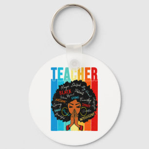 Vintage Afro Schwarzer Geschichtsmonat Afroamerika Schlüsselanhänger