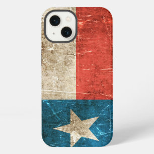 Vintage Aged and Scratched Flag of Texas iPhone Hülle