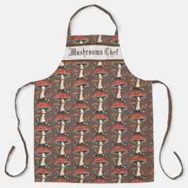 Vintage agrarische Pilze im Erdgeschoss Schürze