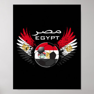 Vintage-Ägypten-Fußballfans-Trikot Poster