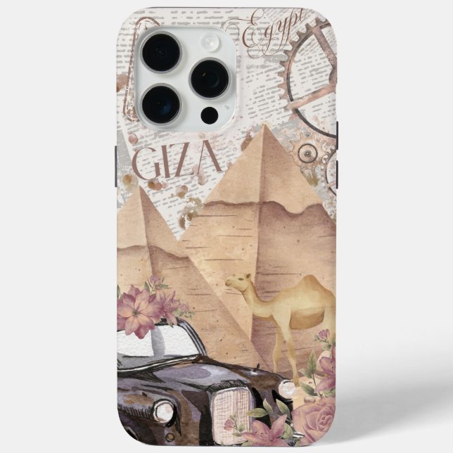 Vintage-Ägypten-Handyhülle Case-Mate iPhone Hülle (Rückseite)