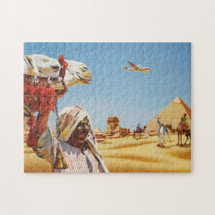 Vintage-Ägypten-Reiseposter, Pyramide, Sphinx Puzzle