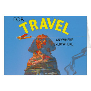 Vintage ägyptische Luftreisewerbung