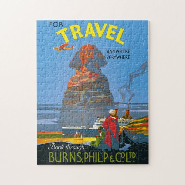 Vintage ägyptische Luftreisewerbung Puzzle (Vertikal)