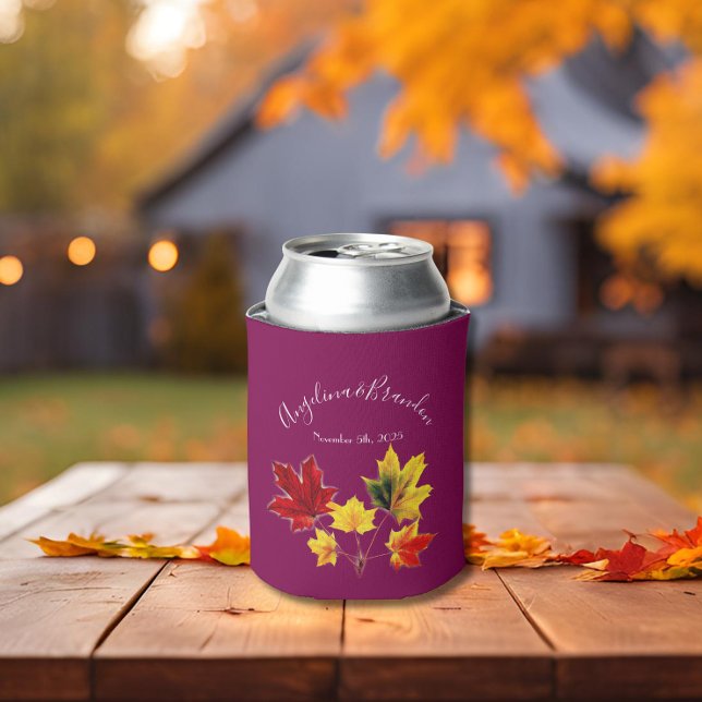 Vintage AhornBlätter in Rot-Hochzeit Dosenkühler (Von Creator hochgeladen)