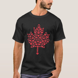 Vintage-Ahornherzen Kanadatag Stolz Kanadische Fla T-Shirt