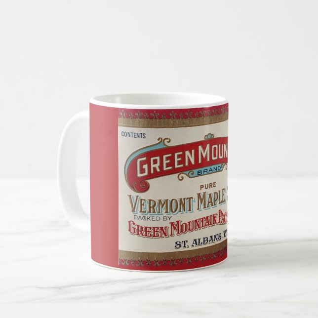 Vintage Ahornsirup-Tasse Kaffeetasse (Vorderseite Links)