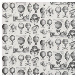 Vintage Air Balloons Flugzeug "Steampunk" Muster Stoff