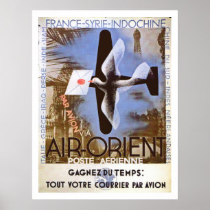 Vintage Air Orient Ad Poster