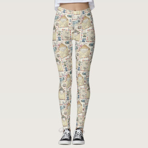 Vintage-Airmail-Abenteuer (2) Leggings