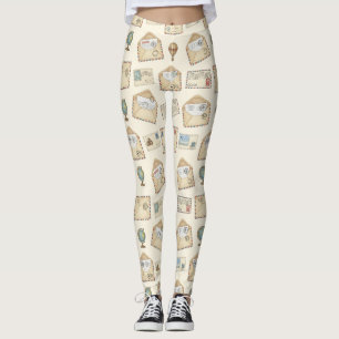 Vintage-Airmail-Abenteuer (4) Leggings