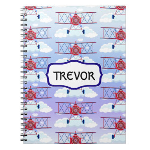 Vintage Airplane Aviator Travel Adventure Notizblock