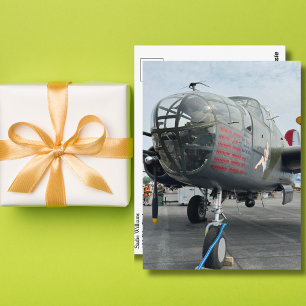 Vintage Airplane B-25 Mitchell Bomber Geburtstag Postkarte