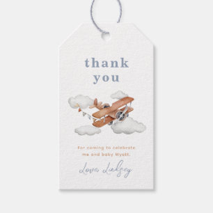 Vintage Airplane Baby Duwer Fevor Tags Geschenkanhänger
