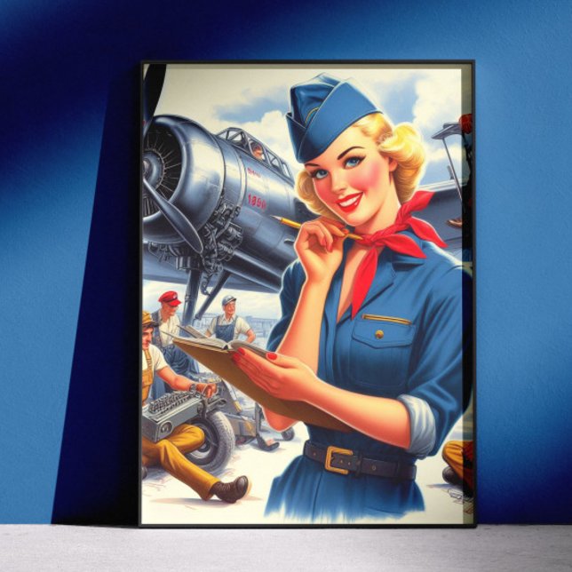 Vintage Airplane Pin-up Poster (Von Creator hochgeladen)