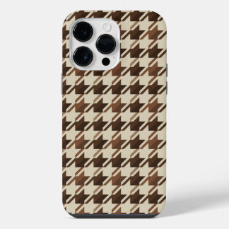 Vintage Akademie Braun Houndstooth iPhone 14 Pro Max Hülle