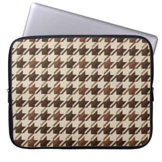 Vintage Akademie Braun Houndstooth Laptopschutzhülle