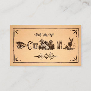 Vintage Akquisition C U Zuhause Business Card Visitenkarte