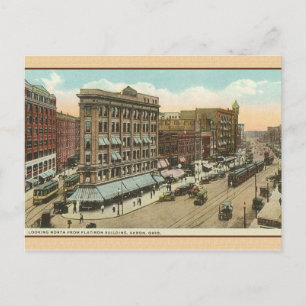 Vintage Akron Ohio Reise-Postkarte Postkarte