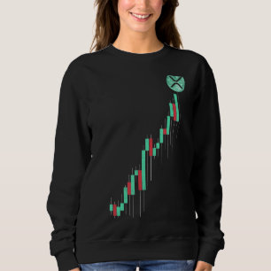 Vintage-Aktienchart Ripple Xrp Coin To The Moon Cr Sweatshirt