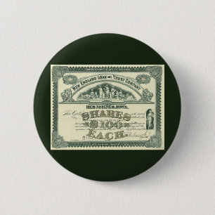 Vintage-Aktienzertifikat Unternehmensfinanzierung Button