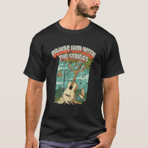 Vintage-Akustikgitarre Grafikdesign und Jesus G T-Shirt