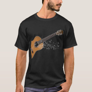 Vintage Akustikgitarre-grafische Noten T-Shirt