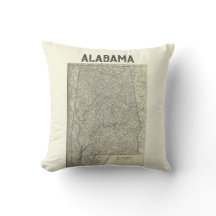 Vintage Alabama-Karten-Kissen