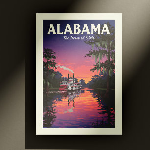 Vintage Alabama Postkarte