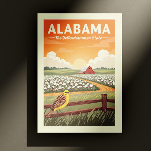 Vintage Alabama Postkarte