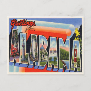 Vintage Alabama Postkarte