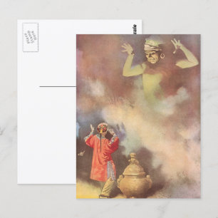 Vintage Aladdin und der Flaschengeist, Godwin Postkarte