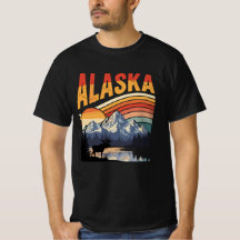 Vintage-Alaska-Berg-Sonnenuntergang