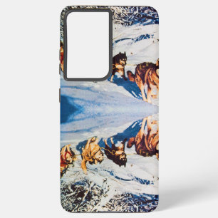 Vintage Alaska Eskimo Malamute Schlittenrennen Samsung Galaxy Hülle
