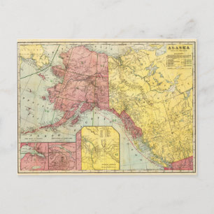 Vintage Alaska-Karte Postkarte