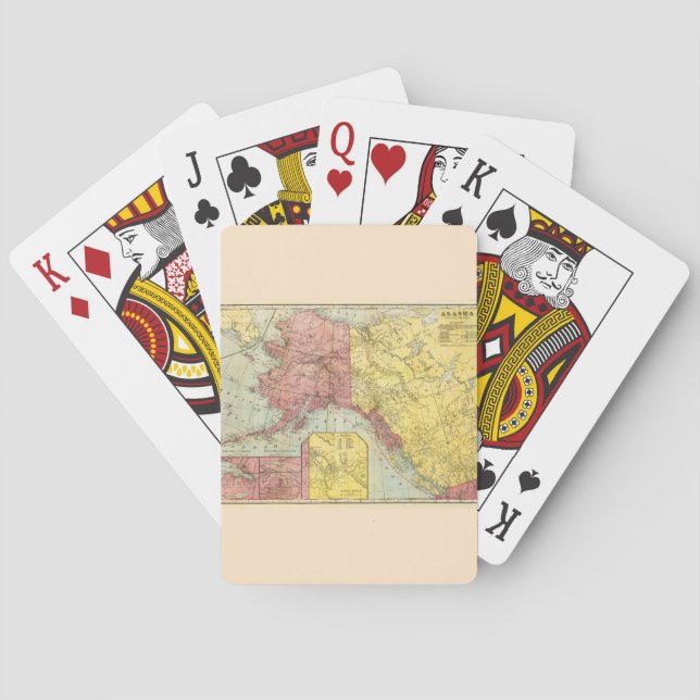 Vintage Alaska-Karte Spielkarten (Rückseite)