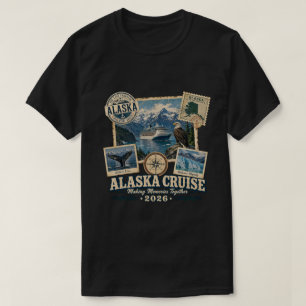Vintage-Alaska-Kreise 2026 Familienreise-Souveni T-Shirt
