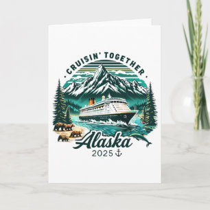 Vintage-Alaska-Kreuzfahrt-Abenteuer 2025 Retro-Fam Karte