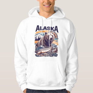 Vintage Alaska-Natur Hoodie