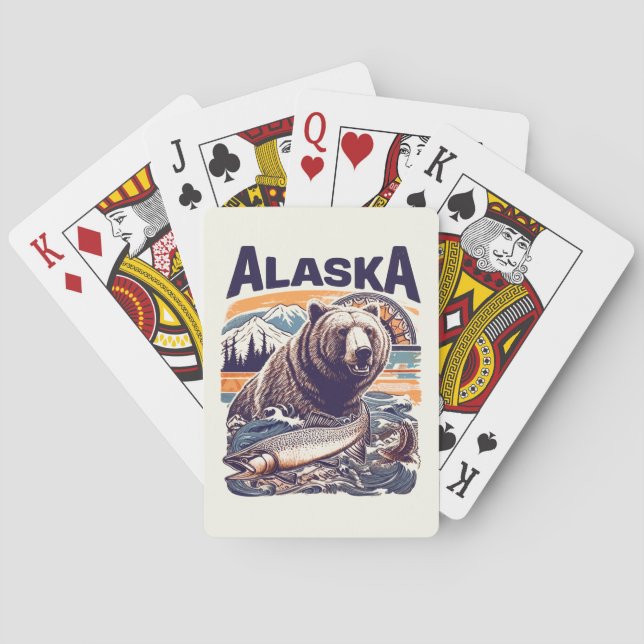 Vintage Alaska-Natur Spielkarten (Rückseite)
