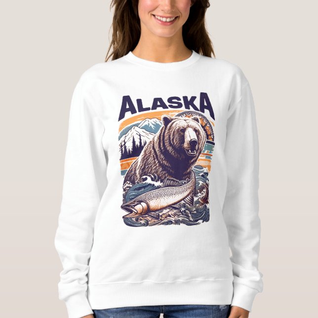 Vintage Alaska-Natur Sweatshirt (Vorderseite)