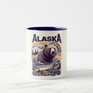 Vintage Alaska-Natur Zweifarbige Tasse