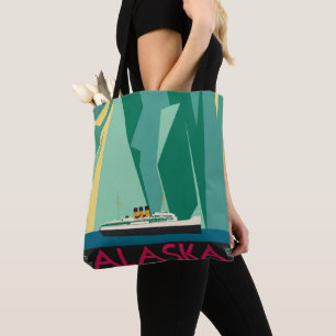 Vintage-Alaska-Reiseposter-Kunst, Taku-Gletscher