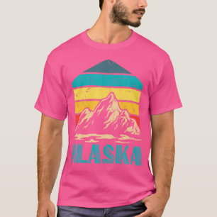 Vintage Alaska Retro Berge Die sonnige Alaska Natu T-Shirt
