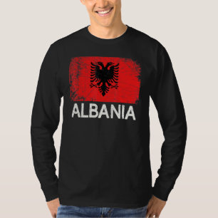 Vintage albanische Flagge T-Shirt