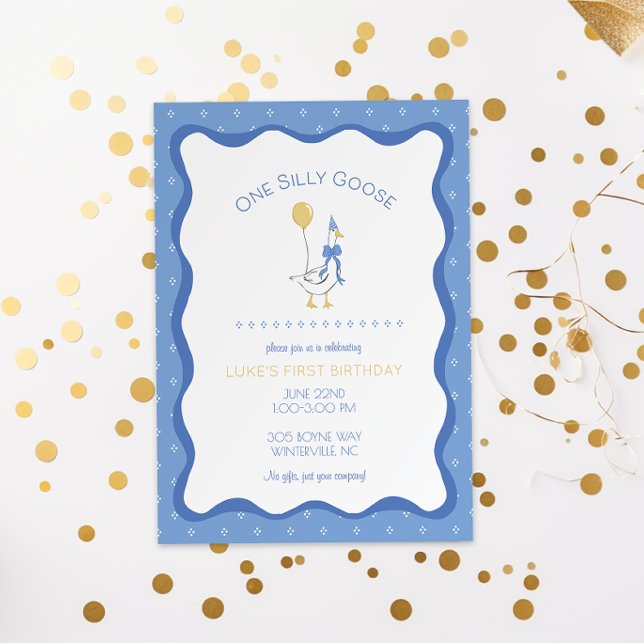 Vintage Alberne Gänse Erster Geburtstag Einladung (Von Creator hochgeladen)